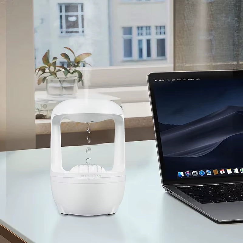 Mini Glow-In-The-Dark Air Humidifier Anti-Gravity Water Drop Humidifier Ultrasonic Air Diffusion Humidifier