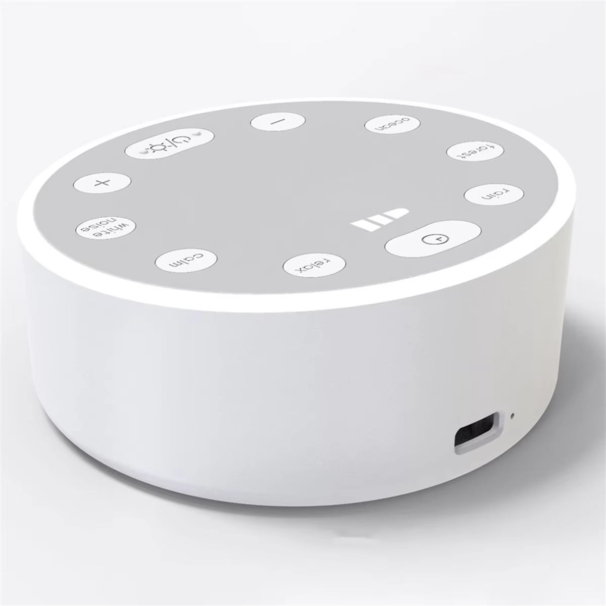 Baby White Noise Machine USB Rechargeable White Noise Sound Machine Baby Sleep Sound Player Night Light for Home Office