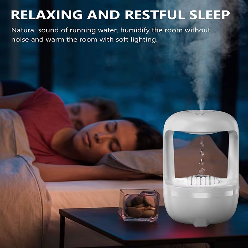 Mini Glow-In-The-Dark Air Humidifier Anti-Gravity Water Drop Humidifier Ultrasonic Air Diffusion Humidifier