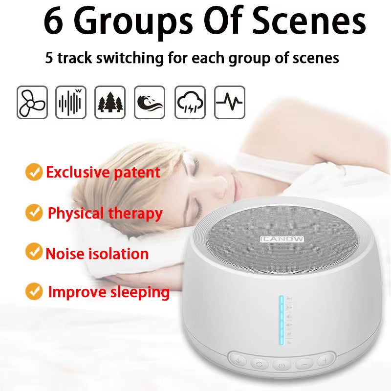 Household Smart Adult Baby White Noise Sleep Machine 30 Sound 36 Level White Noise Machine Portable Sleep Therapy Instrument