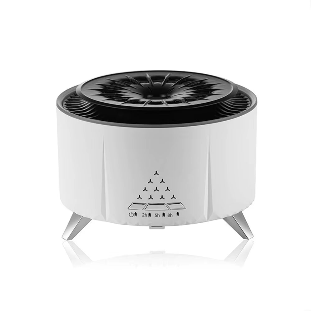 Bluetooth Speaker Air Humidifier Wood Flame Volcano Lava Aroma Humidifier Essential Oil Diffuser Bedroom White Noise Hypnosis