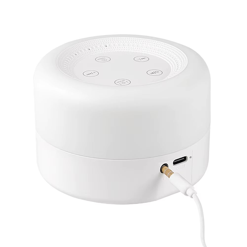 Sleep Sound Machine with Night Light Desktop White Noise Machine Portable Touch Adjustable USB Rechargeable for Home Travel