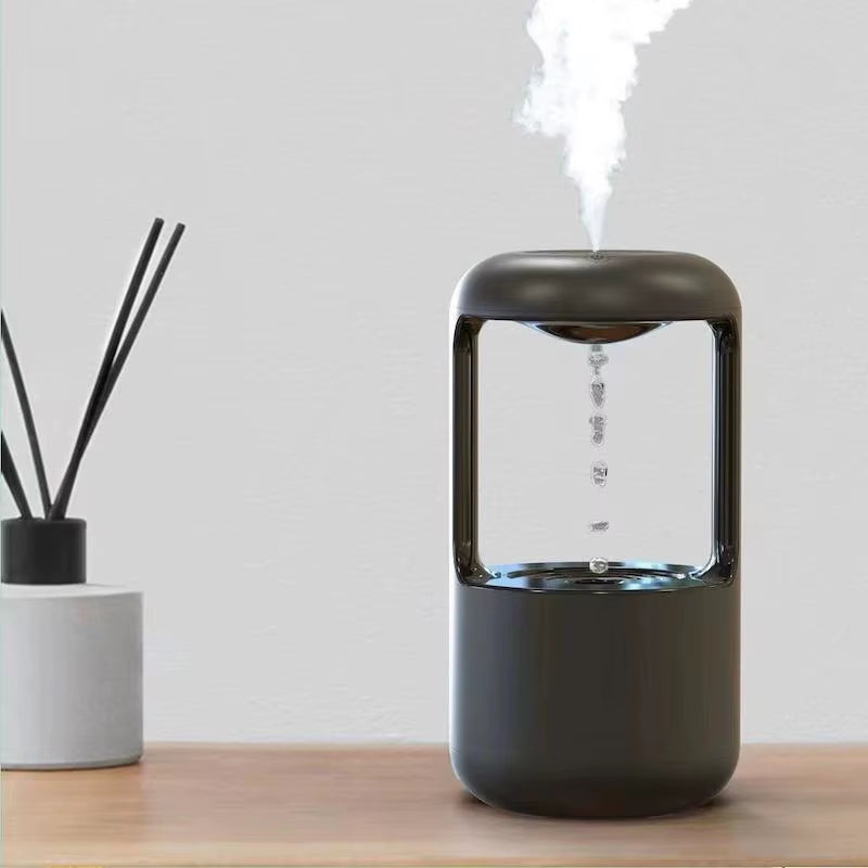 Mini Glow-In-The-Dark Air Humidifier Anti-Gravity Water Drop Humidifier Ultrasonic Air Diffusion Humidifier