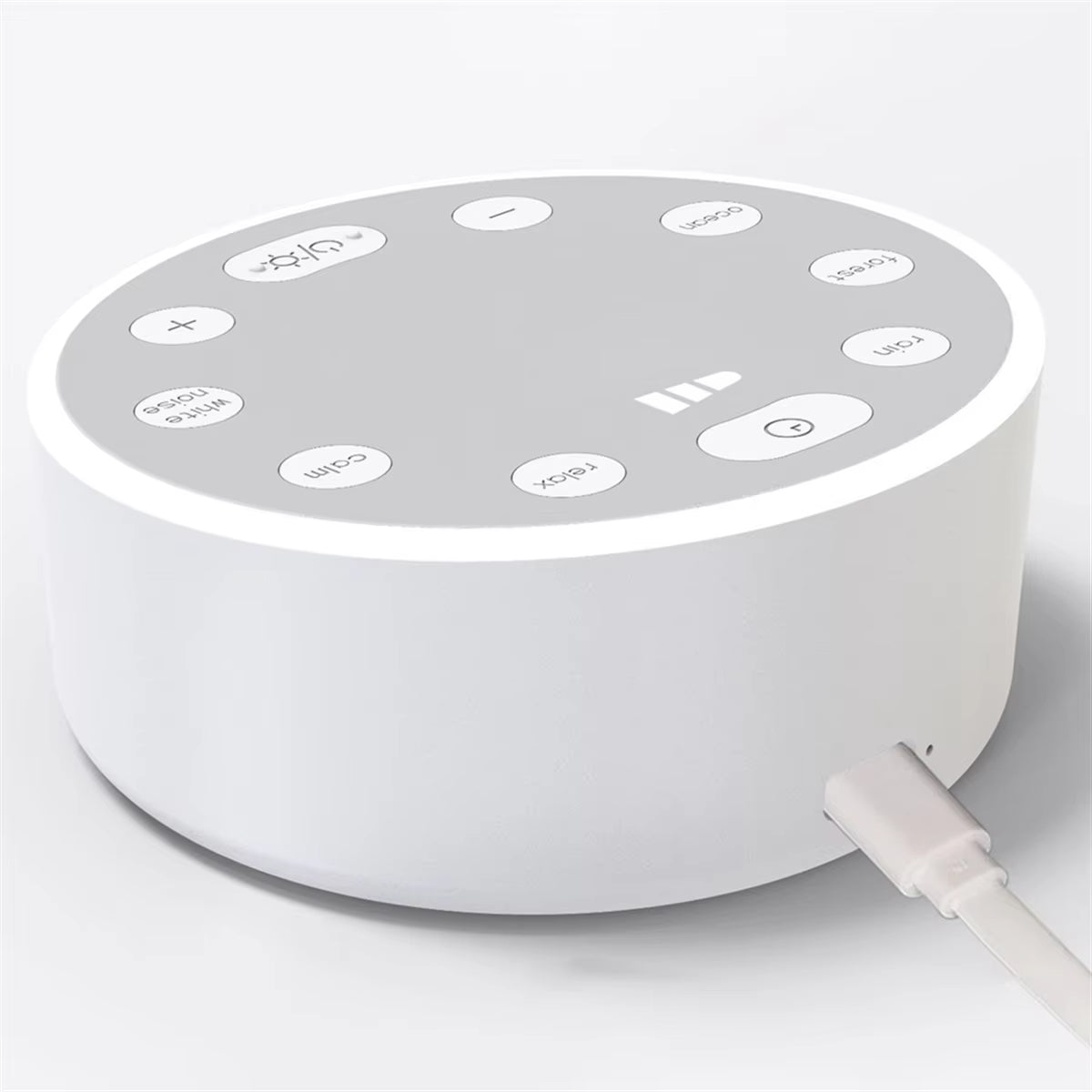 Baby White Noise Machine USB Rechargeable White Noise Sound Machine Baby Sleep Sound Player Night Light for Home Office