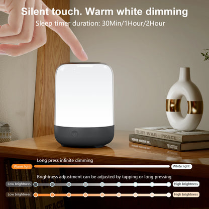 LED Night Light White Noise Machine Mini Baby Sleep Machine Warm White/Pure White Lighting Dimming Timeable for Sleeping