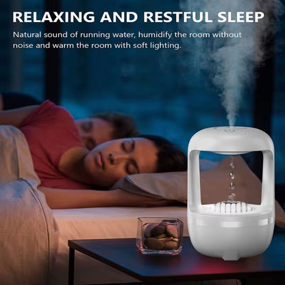 Mini Glow-In-The-Dark Air Humidifier Anti-Gravity Water Drop Humidifier Ultrasonic Air Diffusion Humidifier