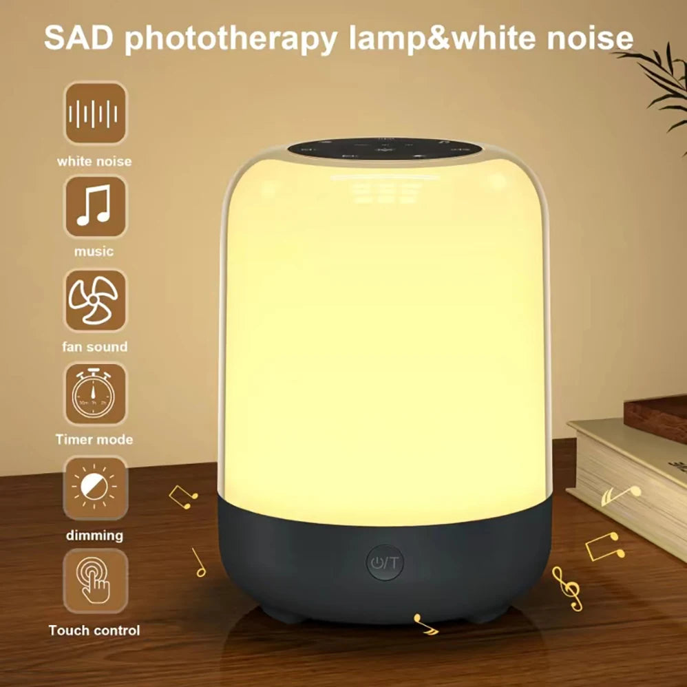 LED Night Light White Noise Machine Mini Baby Sleep Machine Warm White/Pure White Lighting Dimming Timeable for Sleeping